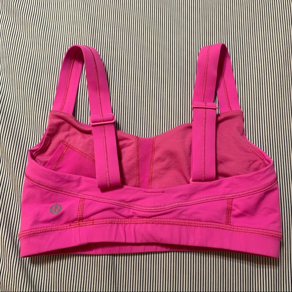 Lululemon Hot Pink Size 4 Adjustable Straps Sport Bra - Picture 3 of 4